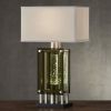 Modern Design Silver Finish 1pc Table Lamp for Nightstand End Table Sofa Table, Water Dancing Light Home Decor, Luxury Night Lamp